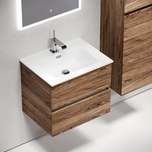 Тумба под раковину Sancos Urban UR60ECH 60х50 подвесная цвет коричневый - фото 4